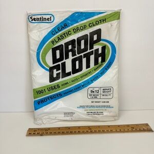 Vtg‎ 1987 Sentinel Clear Plastic Drop Cloth Orig Sealed Pkg Movie TV Prop READ